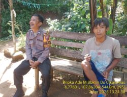 Aiptu Nana Sujana bersama Bripka Ade Mulyana melaksanakan sambang/silatrahmi Kamtibmas dan dumas keliling dalam rangka BEYOND TRUST PRESISI