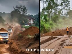 Galian Ilegal di Desa Tunggul Pandean Mengganggu Pengguna Jalan 