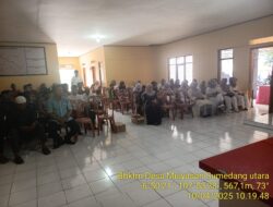 Aipda Dedy Hadiri Halal Bihalal dan Santunan Anak Yatim di Desa Mulyasari