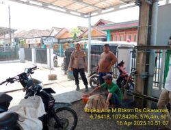 Bripka Ade Mulyana Bhabinkamtibmas Desa Cikaramas Tanjungmedar Polres Sumedang melaksanakan sambang/silatrahmi kamtibmas