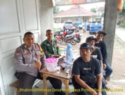 Bripka Fariz Fahsya Laksanakan Silahturahmi Kamtibmas kepada Warga Desa Mekarjaya