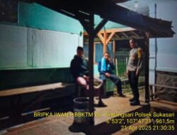 Anggota Polsek Sukasari Rutin Laksanakan Patroli KRYD Blue Light / Malam hari di Wilayah Kecamatan Sukasari Kabupaten Sumedang