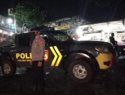 Anggota Polsek Sukasari Laksanakan Patroli KRYD Blue Light / Malam hari di Wilayah Kecamatan Sukasari Kabupaten Sumedang