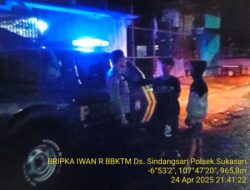 Anggota Polsek Sukasari Rutin Laksanakan Patroli KRYD Blue Light / Malam hari di Wilayah Kecamatan Sukasari Kabupaten Sumedang