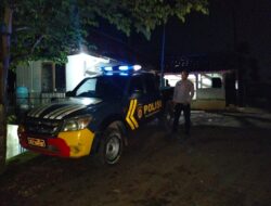 Anggota Polsek Sukasari Laksanakan Patroli KRYD Blue Light / Malam hari di Wilayah Kecamatan Sukasari Kabupaten Sumedang
