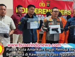 Polsek Kuta Amankan Empat Remaja Begal Bersenjata di Kawasan By Pass Ngurah Rai