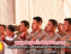 Kapolda Bali Laksanakan Kunjungan Kerja ke Polres Tabanan