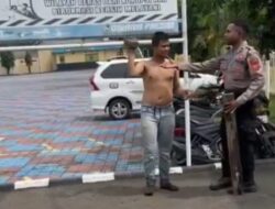 Polres Majalengka Tangani ODGJ yang Mengamuk di Depan Mako