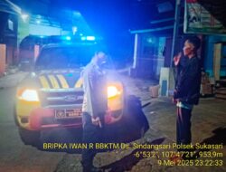 Anggota Polsek Sukasari Rutin Laksanakan Patroli KRYD Blue Light / Malam hari di Wilayah Kecamatan Sukasari Kabupaten Sumedang