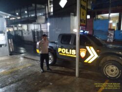 Anggota Polsek Sukasari Laksanakan Patroli KRYD Blue Light / Malam hari di Wilayah Kecamatan Sukasari Kabupaten Sumedang