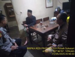 Anggota Polsek Sukasari Rutin Laksanakan Patroli KRYD Blue Light / Malam hari di Wilayah Kecamatan Sukasari Kabupaten Sumedang