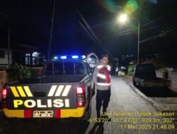 Anggota Polsek Sukasari Rutin Laksanakan Patroli KRYD Blue Light / Malam hari di Wilayah Kecamatan Sukasari Kabupaten Sumedang