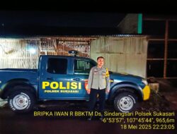 Anggota Polsek Sukasari Rutin Laksanakan Patroli KRYD Blue Light / Malam hari di Wilayah Kecamatan Sukasari Kabupaten Sumedang