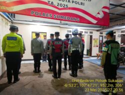 Anggota Polsek Sukasari Rutin Laksanakan Patroli KRYD Blue Light / Malam hari di Wilayah Kecamatan Sukasari Kabupaten Sumedang
