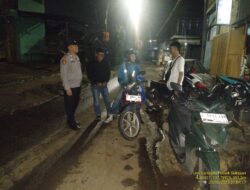 Anggota Polsek Sukasari Laksanakan Patroli KRYD Blue Light / Malam hari di Wilayah Kecamatan Sukasari Kabupaten Sumedang