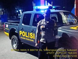 Anggota Polsek Sukasari Rutin Laksanakan Patroli KRYD Blue Light / Malam hari di Wilayah Kecamatan Sukasari Kabupaten Sumedang