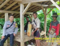 Bripka Dani Santika melaksanakan sambang/silatrahmi Kamtibmas dan dumas keliling dalam rangka BEYOND TRUST PRESISI