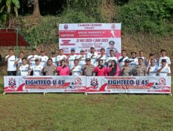 Turnamen Sepak Bola Kapolsek Tanjungkerta Cup 2025 U-45 Resmi Dibuka di Kecamatan Tanjungkerta, Kabupaten Sumedang.