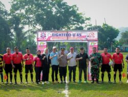Turnamen Sepak Bola Kapolsek Tanjungkerta Cup 2025 U-45 Resmi Dibuka di Kecamatan Tanjungkerta, Kabupaten Sumedang.