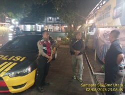 Patroli Edukasi Pembatasan Jam Malam Bagi Pelajar di Wilayah Hukum Polsek Sumedang Utara