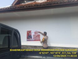 Polsek Sukasari Polres Sumedang Mensosialisasikan LAYANAN KEPOLISIAN 110 BEBAS PULSA