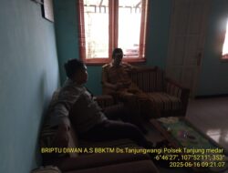 Briptu Diwan Ahmad melaksanakan sambang/silatrahmi Kamtibmas dan dumas keliling dalam rangka BEYOND TRUST PRESISI