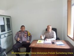 Bripka Faris Laksanakan Silaturahmi Kamtibmas Kepada BPD Desa di Desa Mekarjaya