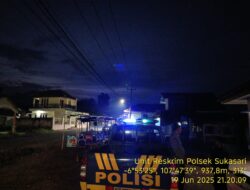 Anggota Polsek Sukasari Rutin Laksanakan Patroli KRYD Blue Light / Malam hari di Wilayah Kecamatan Sukasari Kabupaten Sumedang