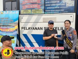 Masyarakat Apresiasi Pelayanan Publik Polda Bali di Car Free Day Renon.