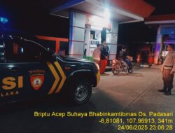MENGANTISIPASI TINDAK KEJAHATAN DAN GANGGUAN KEAMANAN, POLSEK CIMALAKA RUTIN MELAKUKAN PATROLI MALAM