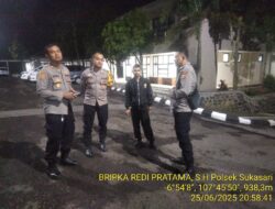 Anggota Polsek Sukasari Rutin Laksanakan Patroli KRYD Blue Light / Malam hari di Wilayah Kecamatan Sukasari Kabupaten Sumedang