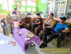 Bhabinkamtibmas Desa Sukamukti Laksanakan Sambang dan Silaturahmi Kamtibmas ke Guru SDN Cinangsi
