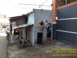 Polsek Sukasari Polres Sumedang Mensosialisasikan LAYANAN KEPOLISIAN 110 BEBAS PULSA