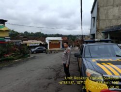 Kapolsek Sukasari Beserta Anggota Unit Samapta memberikan himbauan khamtibmas sebagai langkah preventif demi tercipta situasi khamtibmas  