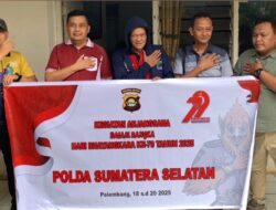 Sambut HUT Bhayangkara Ke – 79 Personel Polda Sumsel Gelar Kurve di Sejumlah Tempat Ibadah