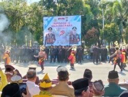 Polres Tanah Bumbu HUT Byangkara ke-79 Dimeriahkan Tarian Dayak Meratus.