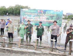 Peringati HUT Ke-67 Kodam VI/Mulawarman, Tanam Mangrove di Kawasan Pesisir Tanah Bumbu