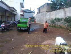 Kapolsek Sukasari Beserta Anggota Unit Samapta Memberikan Himbauan Khamtibmas Sebagai Langkah Preventif demi Terciptanya Situasi yang Kondusif