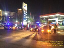 Anggota samapta Polsek Sukasari Rutin Laksanakan Patroli KRYD Blue Light / Malam hari pembatasan jam malam bagi peserta didik gabungan di Wilayah Kecamatan Tanjungsari