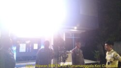 Mengantisipasi Tindak Kejahatan dan gangguan keamanan ,Polsek Cimalaka rutin melakukan patroli malam