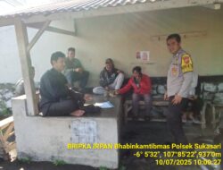 Bhabinkamtibmas Desa Sukarapih Melaksanakan Giat Sambang Dan Silaturahmi Kepada Warga masyarakat.