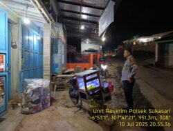 Anggota Samapta Polsek Sukasari Rutin Laksanakan Patroli KRYD Blue Light / Malam hari di Wilayah Kecamatan Sukasari Kabupaten Sumedang