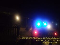 Anggota samapta Polsek Sukasari Rutin Laksanakan Patroli KRYD Blue Light / Malam hari di Wilayah Kecamatan Sukasari Kabupaten Sumedang