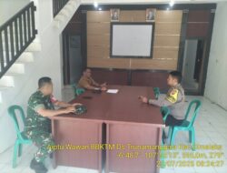 Melalui Kegiatan Sambang Bhbinkamtibmas Mengajak Warga Untuk Mewujudkan Situasi Aman dan Kondusip