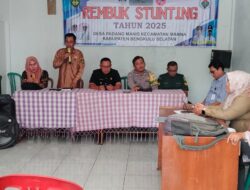 Bersama-sama Cegah Stunting, Pemdes Padang Manis Gelar Rembuk Stunting.