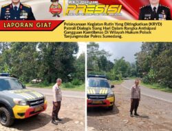 Antisipasi terjadinya C3 (Curas,Curat, dan Curanmor) Polsek Tanjungmedar Polres Sumedang Polda Jabar melaksanakan KRYD siang hari