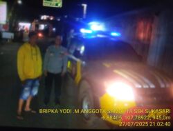 Anggota Polsek Sukasari Laksanakan Patroli KRYD Blue Light / Malam hari di Wilayah Kecamatan Sukasari Kabupaten Sumedang
