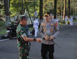 PENGAMANAN PELANTIKAN IPDN TAHUN 2025, KAPOLRES SUMEDANG AKBP SANDITYO MAHARDIKA, S.I.K BERSAMA UNSUR TNI LAKUKAN PENGECEKAN PERSONEL DAN LOKASI