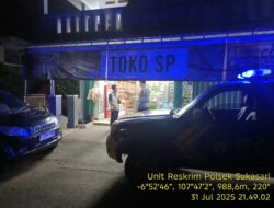 Anggota samapta Polsek Sukasari Rutin Laksanakan Patroli KRYD Blue Light / Malam hari di Wilayah Kecamatan Sukasari Kabupaten Sumedang