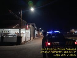 Anggota samapta Polsek Sukasari Rutin Laksanakan Patroli KRYD Blue Light / Malam hari di Wilayah Kecamatan Sukasari Kabupaten Sumedang